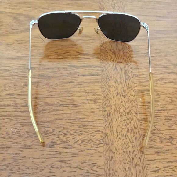 Vintage American Optical 12K GF 5 1/2 Gold Filled Pilot Aviator Sunglass Frames - Picture 6 of 8